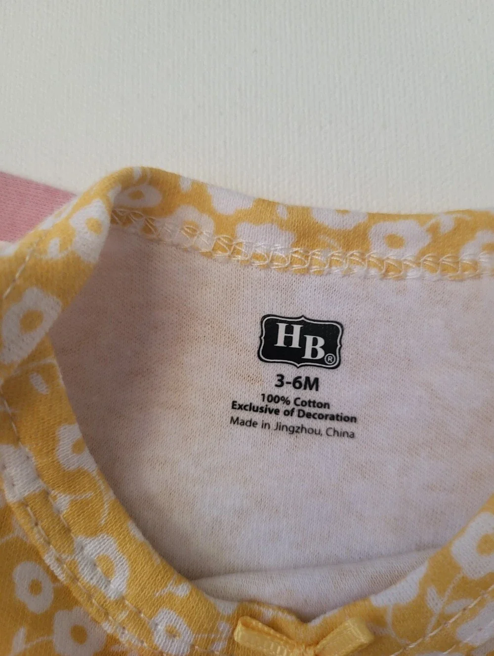 3-6m Long-Sleeve Pink Polka Dot And Yellow Floral Bodysuits - NWOT